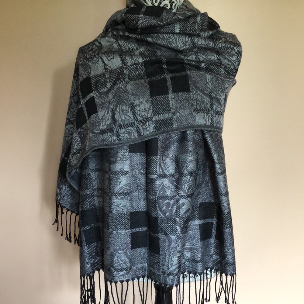 🍒3/30$.Women Pashmina Scarf Shawls and Wraps with Tassels Scarf Soft and Silky
